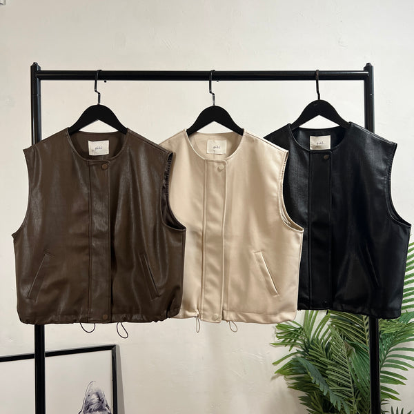 241064 - Faux Leather Vest (20% Off)